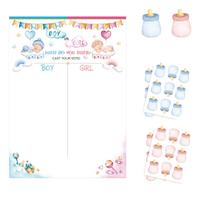 Gender Reveal Voting Board Baby Shower Game What Do You Think Cast Your Vote Interactive Party Activity with Baby Bottle Tokens for Guests One Size