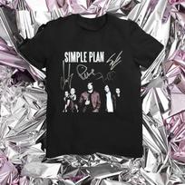 90s Simple Plan Band Signature Tee Shirt Black Unisex S-234XL Unisex T-Shirt M