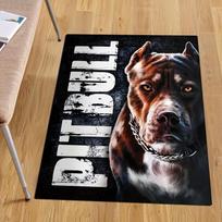Durable Build | Pitbull Pattern Non-Slip Rug - Durable Polyester Welcome Mat for Home Decor, Ideal for Living Room, Bedroom, Kitchen, and Ou 60cm x 90cm