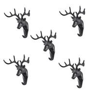 M-Modern-Deer Shape Home Decoration Hook Wall Shelf Wall Hanging Wall Personality Deer Head Wall Key juoda