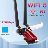 WiFi 5 PCI-E Wireless Adapter AC1200 Network Card Dual Band 2.4G/5GHz 802.11AC For Bluetooth 4.1 Windows 7/8/10/11 China Mainland persikas
