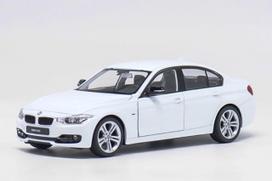 WELLY BMW F30 335i 1/24 mastelio metalinis modelis, 24039W, Baltas balta