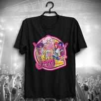 Jem and the Holograms T-Shirt Black Short Sleeve Unisex XL black