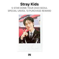 Stray Kids 5-STAR DOME TOUR 2023 SEOUL SPECIAL UNVEIL 13 PURCHASE REWARD Official Photocard I.N