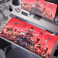Large Extended E-sport Gaming Computer Keyboard Mat HD Printing Rubber Accessories XXL Cult of the Lamb Washable Anime Mouse Pad 40cmx90cm(15.7x35.4inch) red