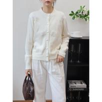Three-dimensional bow round neck sweet gentle wind sweater jacket autumn and winter new knitted cardigan women one size fits all