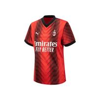 Puma Acm Home Jersey Replica With Color Block Cuffs V Neck Short Sleeve Football Shirt Women tops Red 770384-01 M