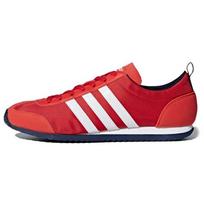 Adidas Neo Vs Jog Comfortable Suede Fabric Shock Absorption Non-Slip Low-Top Running Shoes Unisex Sneakers Red White DB0463 43⅓