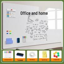 Removable Magnetic Whiteboard Sticker for Office and Kids - No Wall Damage, Suitable for Home or Glass Surfaces white