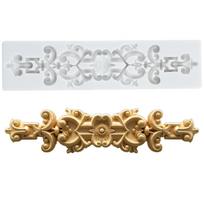 Baroque Border Silicone Mold Baroque Fondant Molds Cake Decorating Tools Theme Cake Dessert Decorated Chocolate Candy Mold pilka spalva