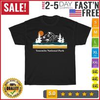 Retro Vintage Yosemite National Park Half Dome Stripes Vintage T Shirt Men Wome 3XL