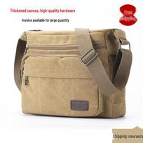 Portable Multifunctional Tool Bag for Plumbers and Electricians - Durable, Dirt-Resistant Canvas Large Thickened Canvas Round Ring Khaki