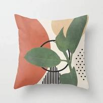 ins style Nordic abstract print pillow living room sofa car bedside nap cushion 16x16Inch