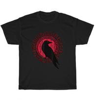 Odin Ravens Huginn and Muninn VEGVISIR Vikings Myth Norse T-Shirt Unisex Tee Gift S