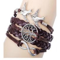 Vintage Christmas Tree Eight Birds Multi-layer Bracelet KTJ ruda