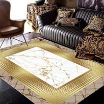 Golden Marble Texture Carpets for Home Living Room Decoration Bedroom Cloakroom Carpet Non-slip Large Area Rug Sofa Floor Mat 60*90cm