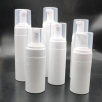 Prekyboje: 100ml, 150ml, 200ml putų buteliukai putojančiam veido prausikliui ir drėkinamam veido prausikliui. 100ml White PET