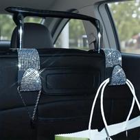 Daugiafunkcinis nešiojamas Kalnų krištolas automobilio sėdynės atlošas kabliukas galvos atramos laikiklis Pakabinamas krepšio tvarkytuvas Automobilio interjero priedai 2 Pcs gray