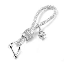 Glitter for Key Chains Women for Key Fob Rhinestones for Key Ring Shiny Fob Keychain Ring Strap with Charms Car for Key sidabras
