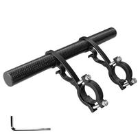 Bicycles Handlebar Extended Bracket Lightweight Bike Double Handlebars Extender Double Clamp Bike Bracket Easy Install black