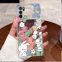 For OPPO A16 Case A16S A54S Soft Silicone Case Clear Cute Love Rabbit Funny Back Cover for Oppo A16 A16s A54s Phone Bumper Funda OPPO A54S