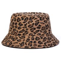 Vyriški ir moteriški leopardo rašto žvejo kepurės, madingos plokščiaviršūnės žvejų kepurės, laisvalaikio kibirėlio kepurės, paplūdimio kepurė ruda