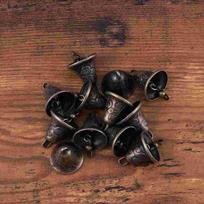 11 Pcs Bronze Bells Wind Chimes Hanging Decorations Retro nament Metal Vintage Craft Feng Shui Bell Home Decor (Golden,XXL) auksinė