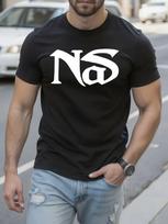 Nas Hip Hop Rap Music Graphic Tshirt Bold White Lettering... L
