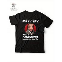 80s British Comedy T-Shirt with Rik Mayall & Ade Edmondson - Heavyweight Loose Fit Retro Tee Suitable for Men & Women - Iconic  May I Say What a S juoda