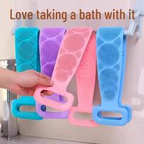 Exfoliating Back Scrubber: Soft, Strong, Long-Strip Towel for Deep Clean & Massage 60cm dangaus mėlyna spalva
