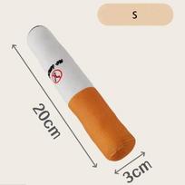 Funny Plush Cigarette Shape Squeaky Pet Toy Bite Resistant Molar Chew Toy Self Entertainment Interactive Play Toy For Dog Cat