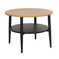 Kavos staliukas Home4you Hector, ruda sp./juoda sp., 60 cm x 60 cm x 45 cm