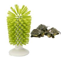 1Pc Tank Turtle Back Scrub Brush Amphibian Friendly PVC Suction Cup Exfoliation Tool for Removing Shell Scutes Promoting Health žalia