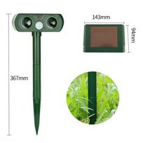 WH-510 Solar-Powered Animals Repeller Ultrasonic-Wave Dog Cat Rechargeable Repellent for Outdoor Lawn Garden Yard Farm Use