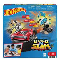 Prekė su pažeista pakuote. Rinkinys Mattel Hot Wheels Build N Slam HLX91, įvairių spalvų