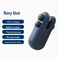 Dual-Use Mini Sealing Machine: Easy Button Operation, Prevents Hand Injuries, Perfect for Snack Preservation tamsiai mėlyna spalva