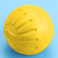 1 pcs EVA Dog Ball Toy Pet Bite Resistant Chew Toys Pets Interactive Balls(yellow) geltona