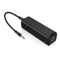 TRKIN Noise Cancellation 3.5mm Circuit Loop Isolator Aux Noise Supporting Home Audio Car Stereo System (Black)