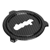 Car Carbon Fiber Texture Steering Wheel Center Trim Frame Cover Fits for Jeep Wrangler JL 2018 +