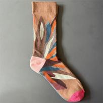 Retro And Fun Men's And Women's Middle Socks Oil Painting Printed Socks One Size ruda