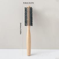 Professional 10/14/18/20 Rows Barber Salon Wood Handle Boar Bristles Round Brush Hairdresser Hair Brush Hair Round Combs 10 rows