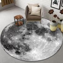 Abstract Round Living Room Carpet - Modern Floor Mat for Coffee Table, Hanging Basket, or Bedside Rug 40*40cm Crystal Velvet