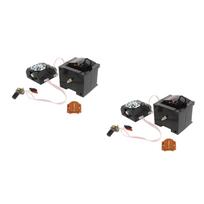 Set of 2 Cuckoo Wall Clock Retro Alarm Movement Repair Part Black Plastic Quartz juoda