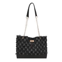 Denim bag women's new fashion niche design shoulder underarm bag versatile chain crossbody bucket bag