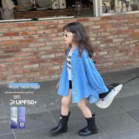 SEVEN BOBI Girls' UPF50+ Denim Sun Protection Shirt 130 cm