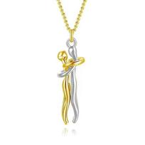 LATS Mother Child Hug Pendant Necklace for Women Men Mother's Day Father's Day Valentine's Day Creative Charm Jewelry Gifts