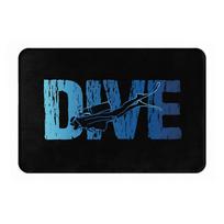 Dive  Diver Fashionable Style Door Mat Machine Washable for Bathroom Bedroom Living Room Entrance 40cm x 60cm