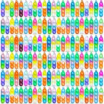 10Pcs Mini Press Bubble Toy with Keychain for Kids Birthday Wedding Party Guest Gift Pinata Stuff Carnival Prize Decoration