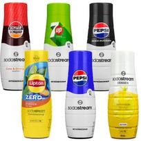 6x SodaStream Pepsi sirupas, Pepsi MAX, 7UP Zero , limonadas, Lipton Ice Tea Peach Zero, Schwip Schwap 440 ml