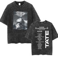 Tate McRae So Close To What World Tour 2026 Vintage Washed T Shirts Men Women Hip Hop Gothic Oversized Cotton T-shirt Streetwear S įvairiaspalvis